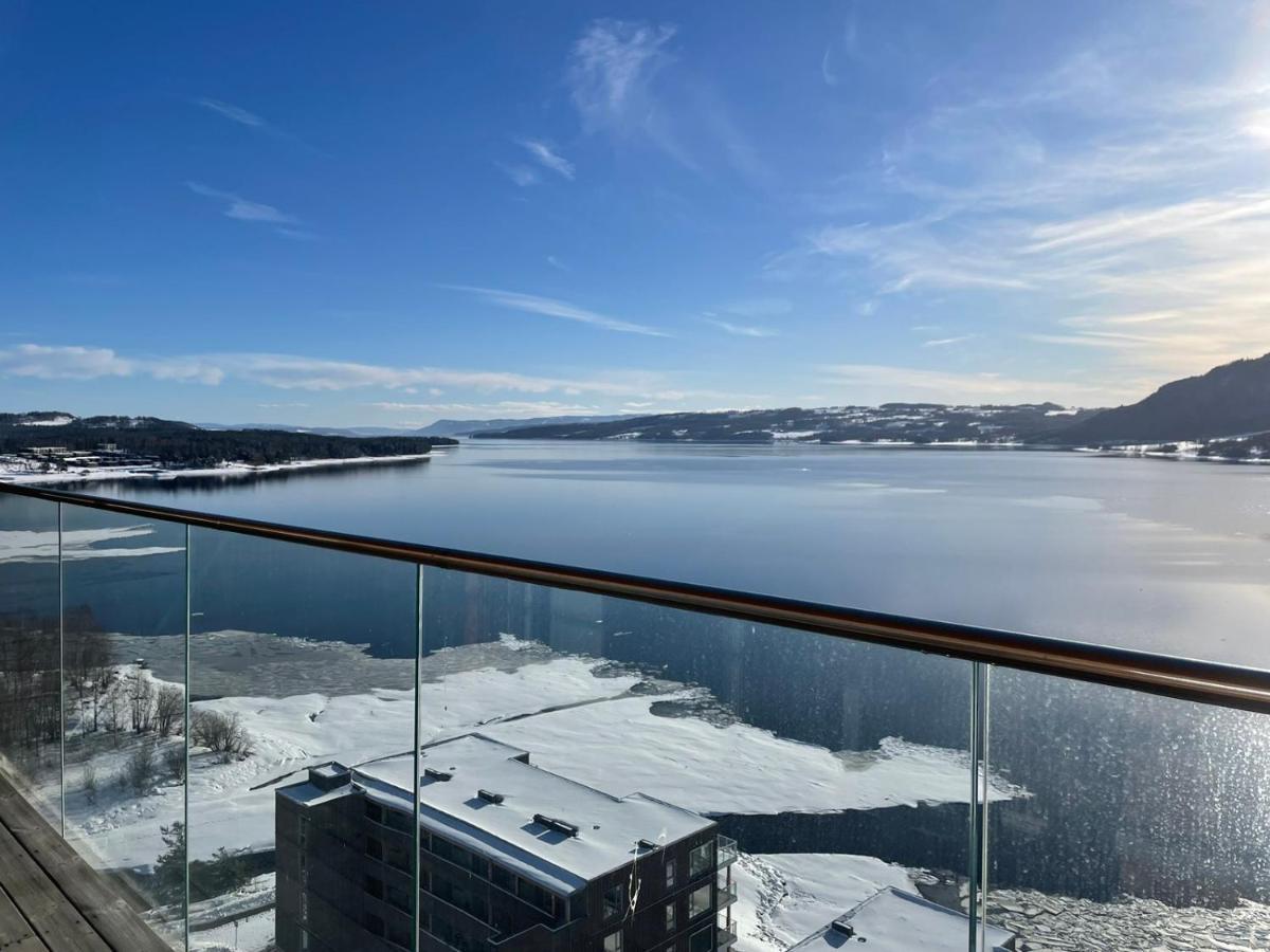Mjos Tower Suite - Lovely Lake View Brumunddal Bagian luar foto